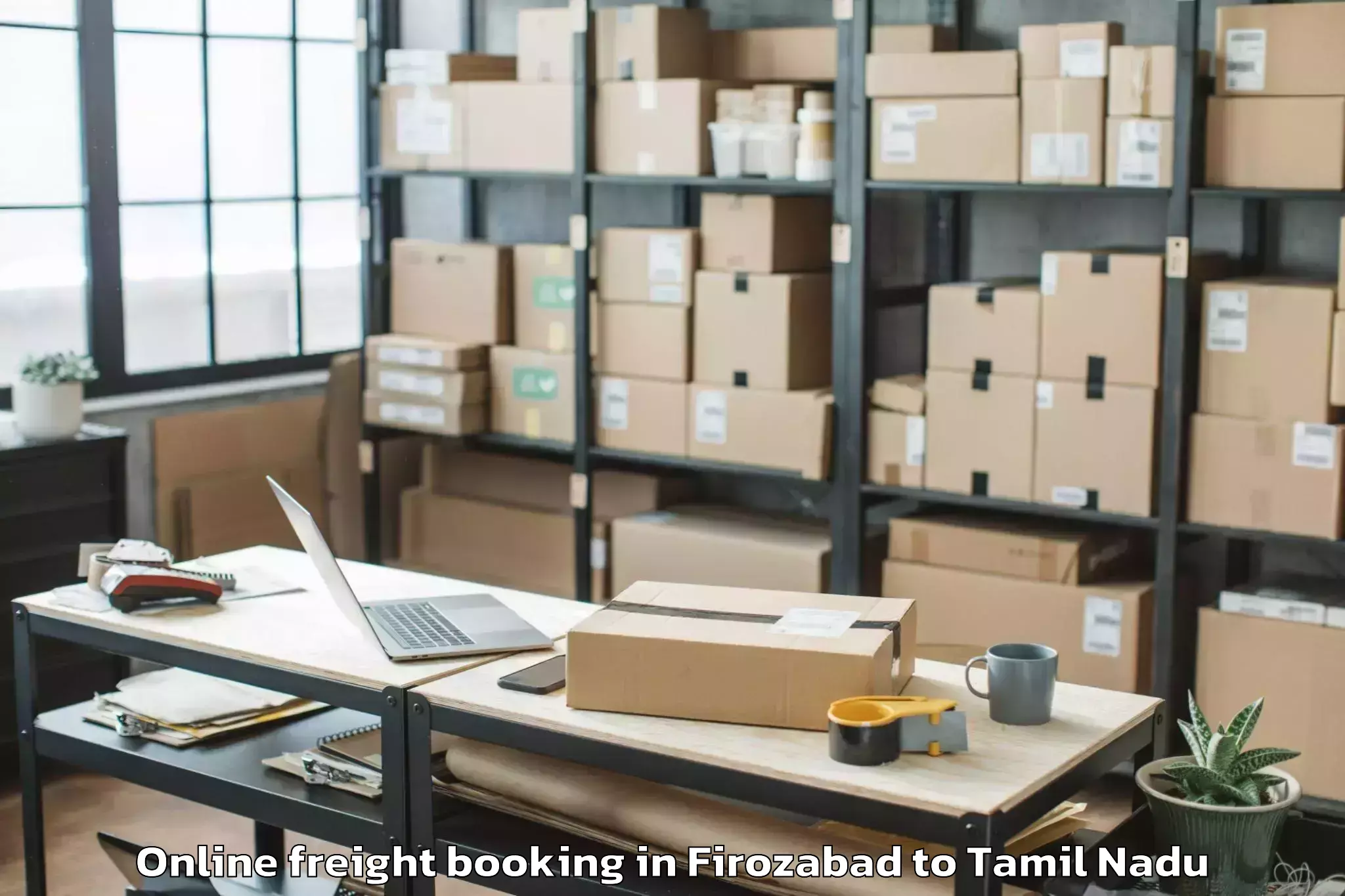 Top Firozabad to Puliyur Online Freight Booking Available